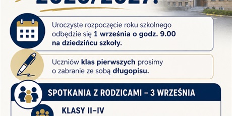 Rozpoczynamy rok szkolny 2026/2027!